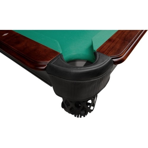 Bilard, stół bilardowy Dynamic Billard Dover, 8 stóp, czarny, obrus klubowy szary