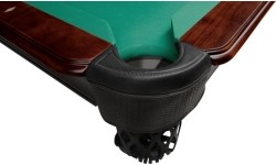 Bilard, stół bilardowy Dynamic Billard Dover, 8 stóp, czarny, obrus klubowy szary