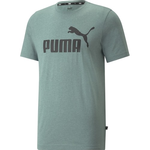 Koszulka męska Puma Ess Heather Tee zielona 586736 50