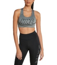 Nike Sportinė Liemenėlė Moterims Swooosh Futura Bra Grey