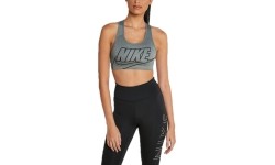 Nike Swoosh Futura biustonosz sportowy damski, szary BV3643 084