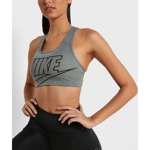 Nike Swoosh Futura biustonosz sportowy damski, szary BV3643 084