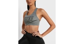 Nike Swoosh Futura biustonosz sportowy damski, szary BV3643 084