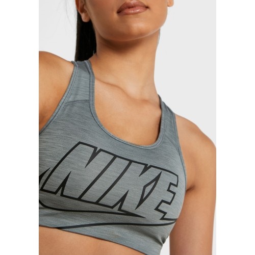 Nike Swoosh Futura biustonosz sportowy damski, szary BV3643 084