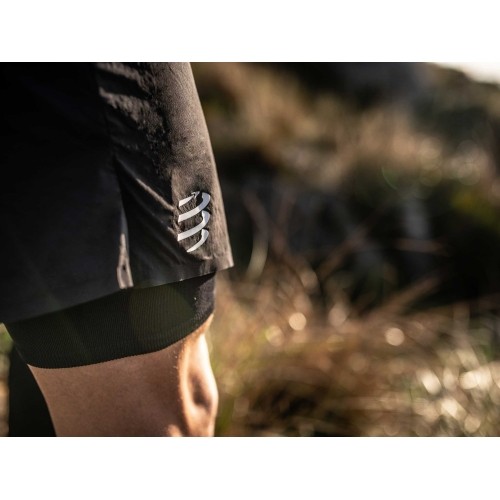 Spodenki do biegania COMPRESSPORT TRAIL 2IN1 