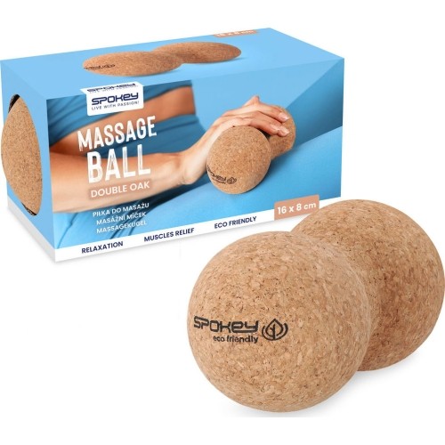 Podwójna piłka do masażu Spokey Oak (naturalny korek)