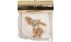 Mosiężna lampa z 6 zielonymi kloszami 276c