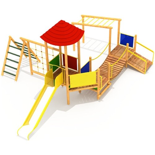 Drewniany plac zabaw dla dzieci Model 3-E
