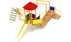 Drewniany plac zabaw dla dzieci Model 3-E