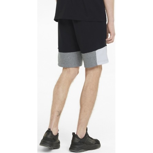 Spodenki męskie Puma Ess+ Block Black White Grey 847429 01