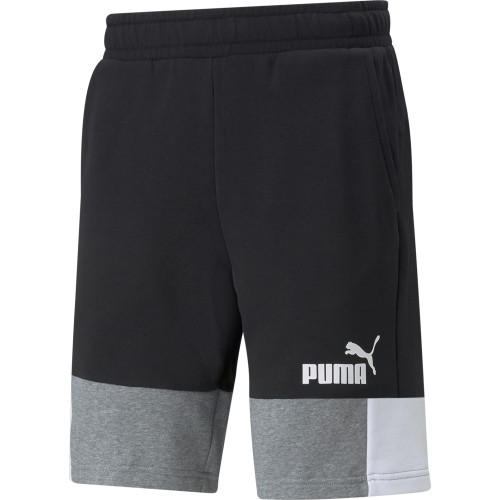 Spodenki męskie Puma Ess+ Block Black White Grey 847429 01