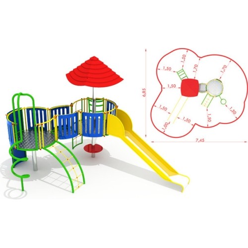 Metalowy plac zabaw CM-0113