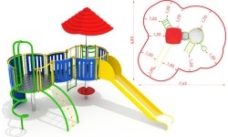 Metalowy plac zabaw CM-0113