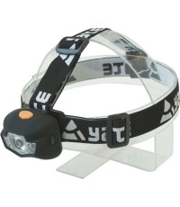 Latarka czołowa Yate Panter 3 W Cree + 2 LED, czarna