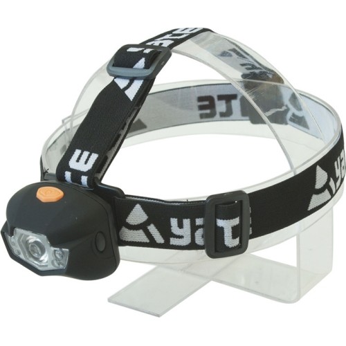 Latarka czołowa Yate Panter 3 W Cree + 2 LED, czarna