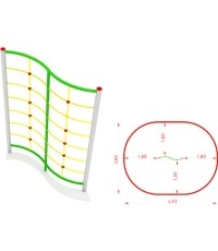 Metalowa ścianka wspinaczkowa model CM-0015x2