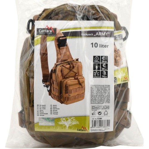 Plecak szturmowy miejski uniwersalny na jedno ramię Cattara Army, 10 l