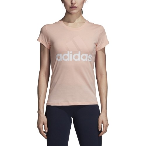 Koszulka damska Adidas Ess Li Sli Tee Coral CZ5770