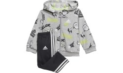 Adidas dres dziecięcy I Grap Fz Hd Ft1 Grey Black GE0015