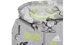 Adidas dres dziecięcy I Grap Fz Hd Ft1 Grey Black GE0015