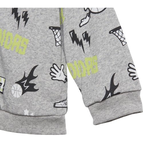 Adidas dres dziecięcy I Grap Fz Hd Ft1 Grey Black GE0015