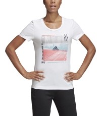 Bluzka damska Adidas 3St Photo Tee, biała, DV3023