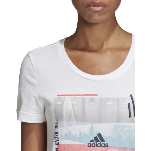 Bluzka damska Adidas 3St Photo Tee, biała, DV3023