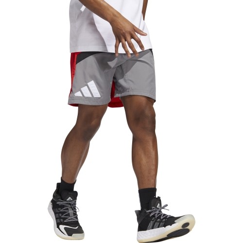 Spodenki męskie Adidas Galaxy, szaro-czerwone HE2902
