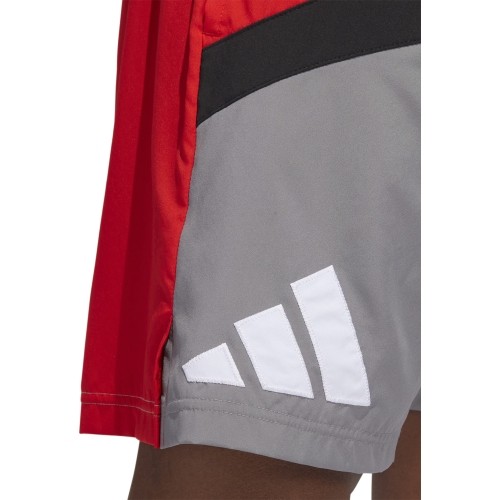 Spodenki męskie Adidas Galaxy, szaro-czerwone HE2902
