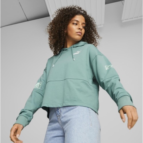 Puma Power Colorblock bluza damska zielona 674068 84