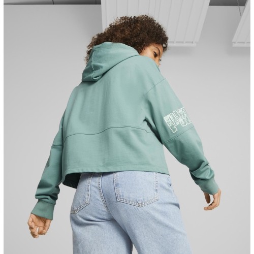 Puma Power Colorblock bluza damska zielona 674068 84
