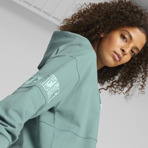 Puma Power Colorblock bluza damska zielona 674068 84