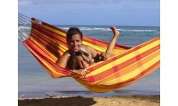 Podwójny hamak ogrodowy Amazonas Barbados Papaya, Dla 2 osób
