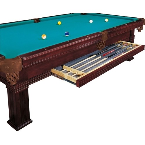 Stół bilardowy, Pool, Bern, 8 stóp, czarny, obrus klubowy żółto-zielony