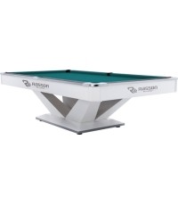 Stół bilardowy, Pool, Rasson Victory II Plus, biały, 8 stóp, Simonis 760 niebieskozielony