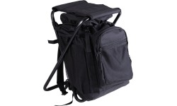 BLACK BACKPACK WITH CHAIR