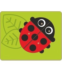 Ladybug. Wooden puzzle with pins.