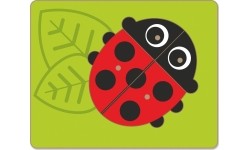 Ladybug. Wooden puzzle with pins.