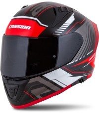 Kask motocyklowy Cassida Aero Drome Black Pearl/Red/White/Gray