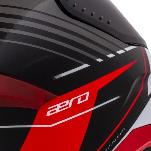 Kask motocyklowy Cassida Aero Drome Black Pearl/Red/White/Gray