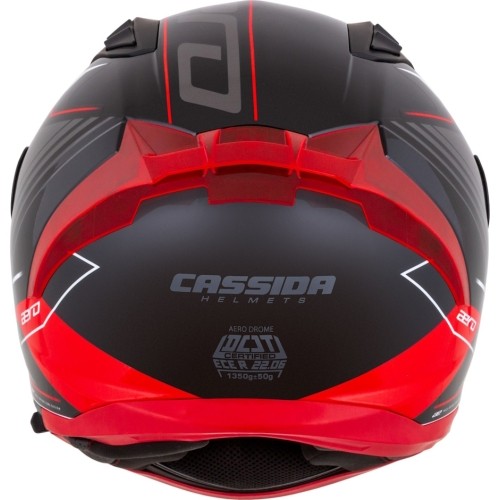 Kask motocyklowy Cassida Aero Drome Black Pearl/Red/White/Gray