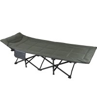 Składany leżak kempingowy EASY szaro-zielony