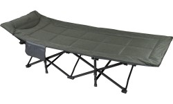 Składany leżak kempingowy EASY szaro-zielony
