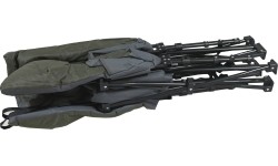 Składany leżak kempingowy EASY szaro-zielony