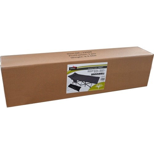 Składany leżak kempingowy EASY szaro-zielony