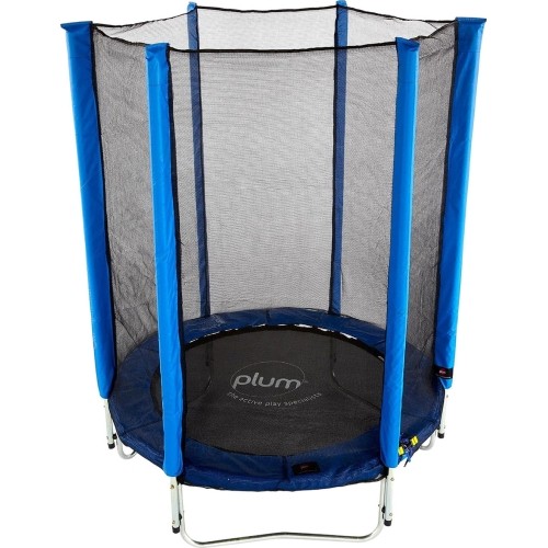 Trampolina Plum Junior z siatką ochronną, niebieska, 4 stopy