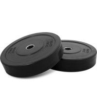 Zestaw czarnych gumowych talerzy odbojowych Newton Fitness 25 kg