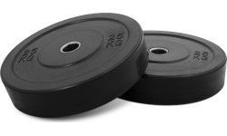 Zestaw czarnych gumowych talerzy odbojowych Newton Fitness 25 kg