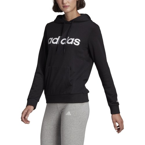 Bluza damska Adidas W Lin FT Hoodie czarna GL0635