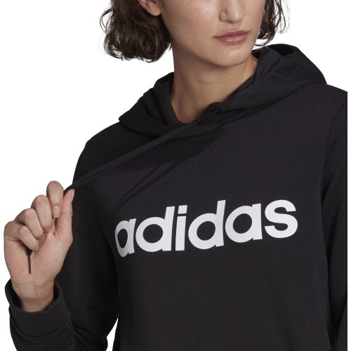 Bluza damska Adidas W Lin FT Hoodie czarna GL0635